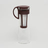 Image shows the 1 litre brown and glass Hario Cold Brew Coffee Maker.